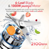 Blender for Smoothies, 1000W Glass Blender for Kitchen Countertop with 48oz Glass Jar Ice Crusher or Juice, Milkshake, Dessert