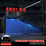 Standard Weight Bench Set with Leg Extension and Leg Curl, Adjustable Bench Press Set with Squat Rack, Foldable Flat Incline Decline Workout Bench for Home Gym Full Body(US Stock) MAIDOMA