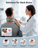 Heated Neck Brace Cervical Collar - Neck Support Brace with Heating Pad, Soft Foam Wraps Keep Vertebrae Stable and Aligned for Relief of Cervical Spine Pressure for Women & Men Gray (Small Size)