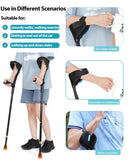 Forearm Crutches for Adults Have Elastic Crutches Padding for The Elbow+Hand Padding, Increases Walking Comfort