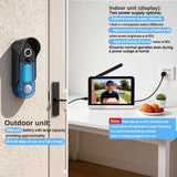 SIMBAILAI Wireless Video Doorbell with 7-Inch 1080p Full Touchscreen | Motion Detection | Two-Way Audio | Night Vision & 160° Wide-Angle | Tuya App Remote Unlock | IP65 Weatherproof | No Subscription