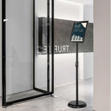 Adjustable Pedestal Poster Sign Stand with Heavy Duty for 8.5 x 11 inches (Silver） IN WHICH BAY