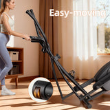 TANTISY Elliptical Machine for Apartments and Homes 8 Levels of Magnetic Resistance for a Whisper-Quiet Workout. Includes Pulse Rate sensors,15.5-inch Stride, and Supports Users up to 400 pounds