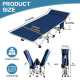 NESDCC 2 Pack Camping Cot with Mattress Comfortable Cot Bed Folding Cot Heavy Duty Cots for Sleeping with Carry Bag for Adults Kids Guest Bed Outdoor Indoor Home