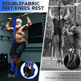 HOXWC Pull Up Resistance Bands, Pull Ups System with Fabric Feet/Knee Rest, Adjustable Resistance Bands for Working Out for Home Gym Strength Training, Pull Up Assist Band