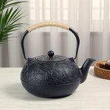 60.9oz YJX Cast Iron Teapot, Japanese Tetsubin Tea Kettle for Stovetop Safe, Cast Iron Tea Pot with Infuser for Loose Leaf, Black Kettle Teapot, Good Gift For Tea Lovers(1800ml)