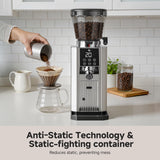 AMZCHEF Conical Burr Coffee Grinder, Espresso Grinder with 45 Grind Settings, Anti-Static Electric Coffee Bean Mill with Touchscreen Timer, 40mm Stainless Steel Burr
