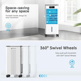 WICOLO Evaporative Air Cooler, Windowless Portable Air Conditioners Fan w/3 Modes & 3 Speeds, 12H Timer for Smart Auto-off, 2-Gal Tank for 20H Cooling,16FT Remote,No Hose Needed,46db Swamp Cooler
