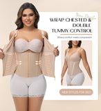 SHAPSHE Waist Trainer Corset for Women Tummy Control Sport Workout Body Shaper Vest for Postpartum Gym Zipper and Hooks Tan S