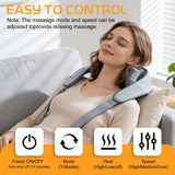 Whriou Neck Massager with Heat, Therapexa Neck & Shoulder Massager,8D Cordless Electric Massager for Neck, Back, Shoulder, Portable Rechargeable Gift for Men Women (Gray)