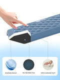 2-in-1 L-Shaped Desk Elbow Pads & & Mouse Pad Set with Wrist Rest, Blue