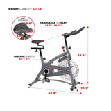 Sunny Health & Fitness Indoor Cycling Exercise Bike w/4-Way Adjustable Seat & Pulse Sensors, Home Cardio Training Equipment w/Micro-Adjustable Magnetic Resistance, Optional 29, 30, 40 Pound Flywheel Sunny Health & Fitness