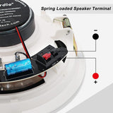 Herdio 6.5" Bluetooth Speaker In Ceiling 600W 2-Way Flush Mount Speakers System With Wall