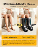 ALLJOY Fathers Mothers Day Gifts, Leg Massager with Heat and Compression, Sequential Leg Compression Massager Boots w/ 2 Heat 4 Mode 4 Intensity, Leg Massager for Circulation and Pain Relief FSA