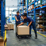 Foldable Push Cart Dolly w/Five 360 Swivel 6'' Wheels, 1600LBS Capacity Heavy Duty Moving Platform Trucks Hand Cart