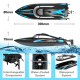 volantexrc RC Remote Control Boat for Pool，2.4Ghz Control RC Boats for Adults, Lake Electric Boat with Water Cooling System 2Rechargeable Batteries