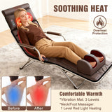 Full Body Massage Mat with Heat, Detachable Shiatsu Neck and Foot Massager, Vibration Massage Mat for Back Pain Relief, 9 Modes 3 Timers, Inflatable Lumbar Pillow, Home Office Gift for Mom Women