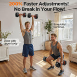 2025 Updated Adjustable Dumbbell Set of 2, 5-IN-1 Weights Dumbbell Set with Storage Box, 25lbs/55lbs Adjustable Weights with Anti-slip Silicone Grip, Weight Set For Home Gym Suit both Men and Women (55LBS Pair(Total 110LBS))
