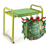 Garden Stool and Kneeler Set, Garden Seat and Kneeler Heavy Duty with 10" Wide Soft Kneeling Pad, Non-Slip Garden Bench
