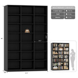 H Triple Wide Bookshelf and Bookcase, 7 Tier Tall Bookshelf with Storage, Large Bookcase with 21 Open Display Storage Shelves, Wood Book Shelf