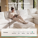 Novilla 104.3" Modular Cloud Couch, Modern Sectional Sofa with Smarts Coil® Support