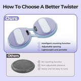 Waist Twisting Machine Exercise - Ab Twister Board MAX 300LBS | Intelligent Counting Lap & Calorie & Time, with 2 Resistance Bands | 3 Adjustable Distances