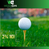 Wedge Guys Bamboo Golf Tees 2-3/4" | 100,250,500 or 1000 pcs. | Extra Durable & Stronger Than Wood Tees