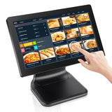 MUNBYN 15.6-inch POS-Touch-Screen-Monitor and White Cash Drawer