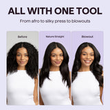 Wavytalk Thermal Brush, Blowout Boost 1.5 inch Heated Round Brush for Blowout Look, Dual Voltage, Pink, Sakura, Tourmaline Ceramic, Negative Ion Technology, 5 Temperature Settings, Less Damage