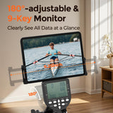 YOSUDA Water Rowing Machines for Home Use- Foldable Rower Machine 400LBS Weight Capacity with Dedicated Monitor & Bluetooth APP, Comfortable Seat