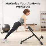 Lifepro Roman Chair Hyperextension Bench - Adjustable Back Extension Machine for Glutes, Hamstrings, and Lower Back - Foldable Multipurpose Exercise Equipment for Home Gym LifePro