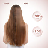 Infrared Thermal Brush Curling Brush for Blowout Look, Prizm 1.5 Inch Ionic Thermal Round Styler Tool Makes Hair Smoother Get Natural Curls, 4 Temps, 30s Fast Heating, Dual Voltage, Gold