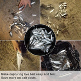 Saltwater Fishing Cast Net for Bait Trap with Heavy Sinkers Fish Throw Net（3/8 Inch Mesh）, 3FT(90cm) Radius) Drasry