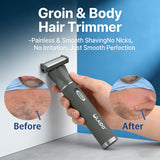 ULAIDO Beard Trimmer for Men, 4-in-1 Electric Grooming Kit with 8700RPM, IPX6 Waterproof, USB-C Fast Charge, 4 Detachable Heads for Nose Ear Eyebrow Body Hair Trimming
