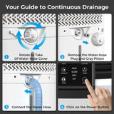 TRAZICO 4,000 Sq.ft Dehumidifier for Basement, 45 Pint Dehumidifiers for Home with Drain Hose, Smart Humidity Control, Auto Defrost, Auto Restart, 24H Timer, for Bedroom, Bathroom, RV, Garage