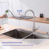 HGHGK Kitchen Faucet with Soap Dispenser and Pull Down Sprayer - Stainless Steel Single Handle Kitchen Sink Faucet, 1 or 3 Hole Design for Modern Farmhouse Kitchens and Bar Sinks