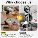 Upgrade Ab Roller Wheel Detachable Abdominal Wheel With 360° for Core Workout, Multi-Directional Abs Roller Board For Full body exercise Home Gym of All Fitness Levels, Ab Trainer with 8 Wheels