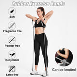 Exercise Bands Resistance Bands Set with Handles, Stretch Bands Workout Bands for Stretching, Latex Free Fitness Physical Therapy Bands Suitable for Rehab