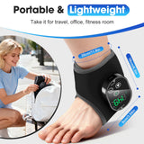 Cordless Ankle Heating Pad for Pain Relief, Foot and Ankle Massage for Circulation, Rechargeable Neuropathy Foot Massager Heated Ankle Wrap, Black