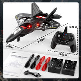 NIPLOOOW Foam Remote Control Airplanes Rc Planes for Kids 4-8, Remote Control Planes Fighter Jet with Light, 360° Flip Fighter Jet Toy, Gravity Sensing, Stunt Roll, Gifts for 6 7 8 10 12 Year Old Boys