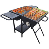 guogiyala Barrel grill charcoal - Barrel charcoal grills with side shelf, Large Sturdy BBQ Charcoal Grill suitable for outdoor camping,backyards, and patios (Extra Large)