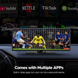 Volam 11'' Wireless Carplay Screen for Car Built-in Net-Flix YouTube Apps, Portable Touchscreen Car Stereo with Android Auto, Backup Camera, OTA Updates, Bluetooth, Voice Control, GPS Navigation,FM