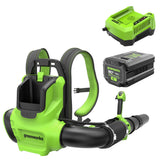 Greenworks 80V (750 CFM) Backpack Blower, 4.0Ah Battery and 4A Charger