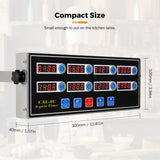 BEAMNOVA 8-Channel Digital Kitchen Timer, Commercial Timer for Restaurant, Food Timer for Cooking, Fryer Reminder, Adjustable Loud Alarm, Stainless Steel