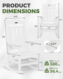 Outdoor Rocking Chairs Set of 2,Oversized Rocking Chair,All Weather
