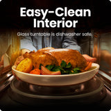 Countertop Microwave Oven 0.9 Cu. Ft. Digital Stainless Steel Microwave 900 Watt with 6 Presets, Eco Mode, Mute Option. Chefman