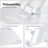 360° Rotating Laptop Stand for Desk Adjustable Height, Ergonomic Laptop Riser Standing Desk Converter