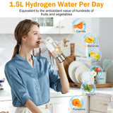 Upgrade Hydrogen Water Bottle, Hydrogen Water Generator with Advanced SPE PEM Technology, 420ml(14OZ) Hydro Water Machine, Portable Water Ionizer for Travel, Office, Fitness & Everyday Hydration