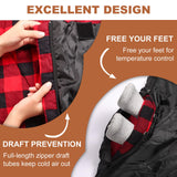 ETGLCOZY XL Queen Size 2 Person Double Sleeping Bag for Adults, Lightweight Compact with Flannel Liner & Thermolock Draft Tube, Machine Washable All Season Camping Travel(Black/Red)