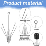 5 Pcs Sputnik Sinker Fishing Equipment Long Tail Fishing Weights Saltwater Surf Casting Sinkers | Silver Gray (6 oz) Sotiff